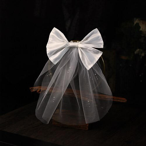 One-tier Stylish / Sweet Style Wedding Veil Shoulder Veils with Faux Pearl / Satin Bow Tulle / Classic
One-tier Stylish / Sweet Style Wedding Veil Shoulder Veils with Faux Pearl / Satin Bow Tulle / Classic