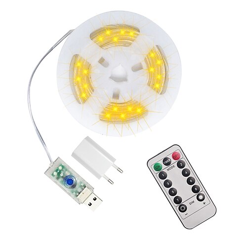 5M 50 LEDs Casing Waterproof String Lights 1 13Keys Remote Controller Configurable US EU UK Plug Warm White Waterproof Outdoor USB 5 V Party Night Light 1 set
5M 50 LEDs Casing Waterproof String Lights 1 13Keys Remote Controller Configurable US EU UK Plug Warm White Waterproof Outdoor USB 5 V Party Night Light 1 set