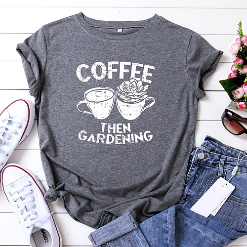 T shirt Tee Femme Noir Vin Vert Véronèse Graphic Lettre Imprimer Manche Courte du quotidien Fin de semaine basique Col Rond Normal 100% Coton Standard S
T shirt Tee Femme Noir Vin Vert Véronèse Graphic Lettre Imprimer Manche Courte du quotidien Fin de semaine basique Col Rond Normal 100% Coton Standard S