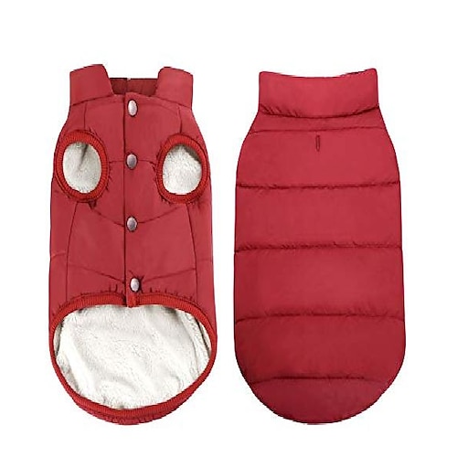 

флисовая подкладка очень теплая толстовка с капюшоном для собак зимой для маленьких собак куртка пальто для щенков с капюшоном, красный (xs-xxxl)