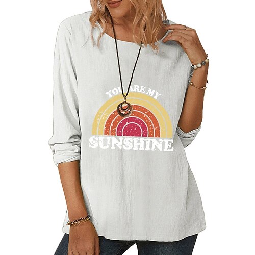 Damen Hemd Bluse Weiß Grün Grau Buchstabe Bedruckt Langarm Täglich Basic Rundhalsausschnitt Lang Lockere Passform S
Damen Hemd Bluse Weiß Grün Grau Buchstabe Bedruckt Langarm Täglich Basic Rundhalsausschnitt Lang Lockere Passform S