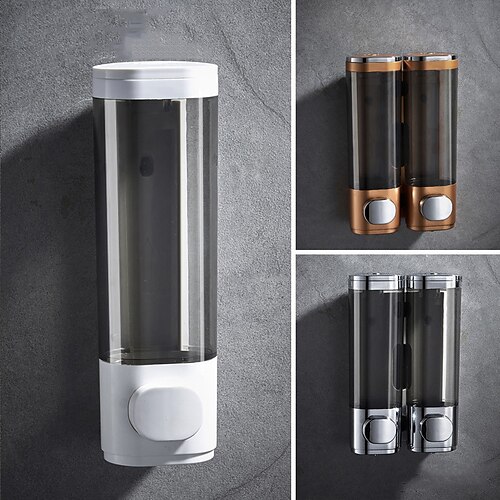 

Shampoo Dispenser for Shower,Bathroom Liquid Soap Dispenser Wall Mounted For Kitchen and Hotel Plastic and Stainless Steel 500ml Shower Gel Dispenser 1PC
