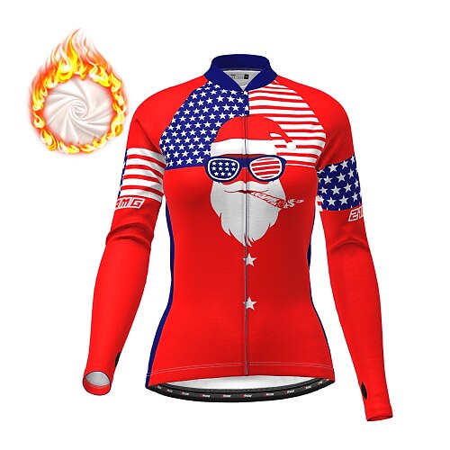 Women's Cycling Jersey Long Sleeve Winter Bike Top with 3 Rear Pockets Ugly Christmas Funny Christmas Mountain Bike MTB Road Bike Cycling Fleece Lining Warm Breathable Quick Dry Red National Flag
Women's Cycling Jersey Long Sleeve Winter Bike Top with 3 Rear Pockets Ugly Christmas Funny Christmas Mountain Bike MTB Road Bike Cycling Fleece Lining Warm Breathable Quick Dry Red National Flag