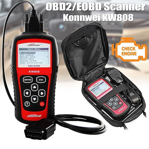

KONNWEI KW808 Auto OBDII Code Reader 2.8"" Large Screen OBD2 Scanner with Full Diagnostic Scan Tool Functions Check Car Engine Light Fault Code Analyzer for All 1996 and Newer Cars with OBD II Protocol