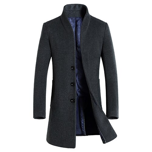 Men's Winter Coat Wool Coat Overcoat Outdoor Business Fall & Winter Wool Windproof Warm Outerwear Clothing Apparel Modern Style Solid Colored Stand Collar Single Breasted
Men's Winter Coat Wool Coat Overcoat Outdoor Business Fall & Winter Wool Windproof Warm Outerwear Clothing Apparel Modern Style Solid Colored Stand Collar Single Breasted