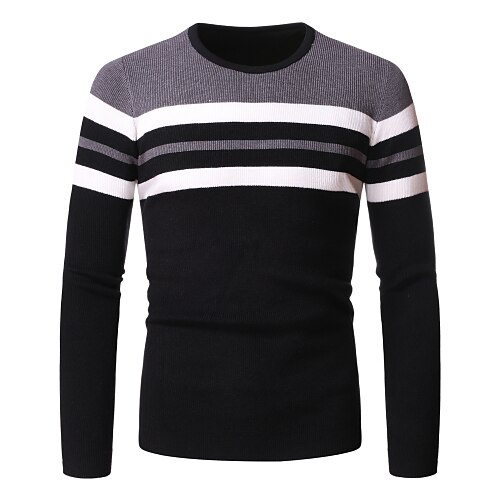 Men's Sweater Pullover Sweater Jumper Knit Striped Crew Neck Clothing Apparel Winter Red Gray S M L
Men's Sweater Pullover Sweater Jumper Knit Striped Crew Neck Clothing Apparel Winter Red Gray S M L