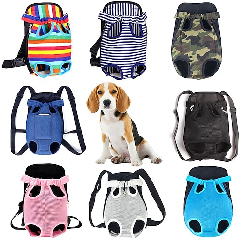 

Dog Cat Front Backpack Chest Bag Dog Backpack Portable Foldable Travel Plaid / Check Stripes Leopard Terylene Camouflage Color Rainbow Stripe