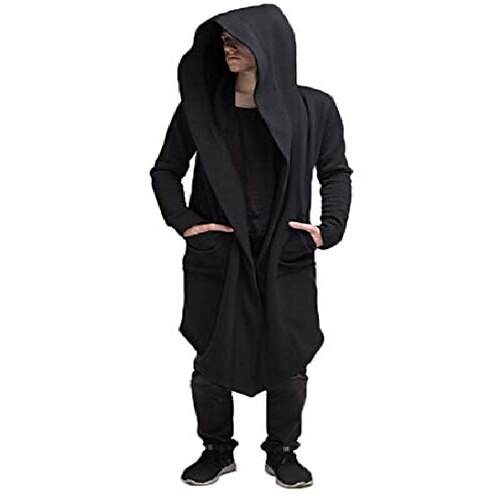 fashion long hooded jacket overcoat solid color hip hop sweatshirt cardigan outwear cloak trench coats for men women (black, xl)
fashion long hooded jacket overcoat solid color hip hop sweatshirt cardigan outwear cloak trench coats for men women (black, xl)