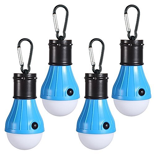 

4pcs Camping Lanterns with Batteries Waterproof Tent Lights 50LM Waterproof Camping Hiking Caving Fishing Outdoor Adventure