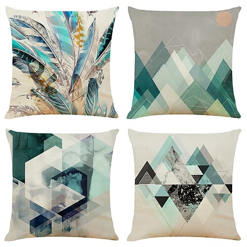 Cushion Cover 4PCS Soft Modern Geometric Simple Square Throw Pillow Cover Cushion Case Faux Linen Pillowcase for Sofa Bedroom Superior Quality Machine Washable
Cushion Cover 4PCS Soft Modern Geometric Simple Square Throw Pillow Cover Cushion Case Faux Linen Pillowcase for Sofa Bedroom Superior Quality Machine Washable