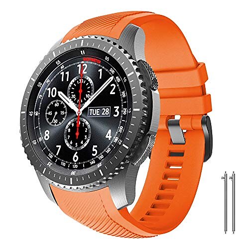 Smart Watch Band for Samsung Galaxy Watch 3 Galaxy Watch Gear S3 Frontier Classic 45mm 46mm, 22mm Watch Band Silicone Smartwatch Strap Soft Elastic Breathable Sport Band Replacement Wristband
Smart Watch Band for Samsung Galaxy Watch 3 Galaxy Watch Gear S3 Frontier Classic 45mm 46mm, 22mm Watch Band Silicone Smartwatch Strap Soft Elastic Breathable Sport Band Replacement Wristband