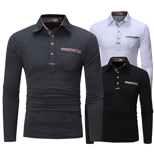 Men's Golf Shirt Tennis Shirt UV Sun Protection Breathable Quick Dry Long Sleeve T Shirt Top Slim Fit Pocket Basic Solid Color Autumn / Fall Spring Summer Tennis Golf Running / Stretchy / Lightweight
Men's Golf Shirt Tennis Shirt UV Sun Protection Breathable Quick Dry Long Sleeve T Shirt Top Slim Fit Pocket Basic Solid Color Autumn / Fall Spring Summer Tennis Golf Running / Stretchy / Lightweight