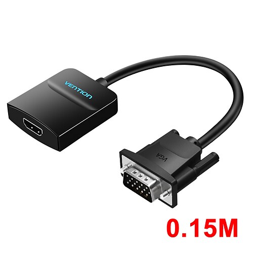 

Vention VGA to HDMI-compatible adapter With Audio Support 1080P For PC Laptop to HDTV Projector Video Audio Converter vga HDMI-compatible converter 0.15m