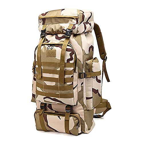 70L Stor Camping Vandre Ryggsekk Taktisk Militær Molle Ryggsekk For Trekking Reise Oxford Vanntett Fjellklatring Pack Stor Dagsekk for menn (Camouflag-A)
70L Stor Camping Vandre Ryggsekk Taktisk Militær Molle Ryggsekk For Trekking Reise Oxford Vanntett Fjellklatring Pack Stor Dagsekk for menn (Camouflag-A)