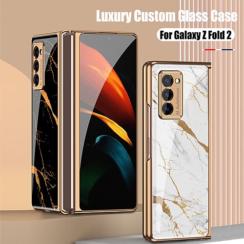 Phone Case For Samsung Galaxy Back Cover Flip Z Fold 2 Z Flip Shockproof Plating Flip Scenery Geometric Pattern Marble TPU Tempered Glass
Phone Case For Samsung Galaxy Back Cover Flip Z Fold 2 Z Flip Shockproof Plating Flip Scenery Geometric Pattern Marble TPU Tempered Glass