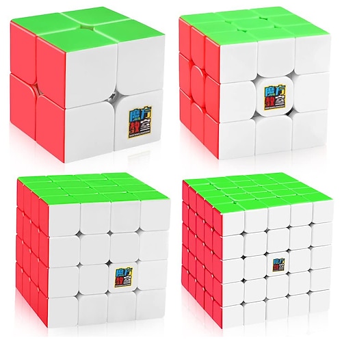 

Speed Cube Set 4 pcs Magic Cube IQ Cube MoYu 222 333 444 Speedcubing Bundle Stress Reliever Puzzle Cube Professional Level Gift SpeedToy Gift