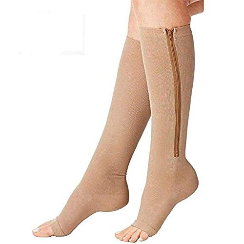 (2 pairs) compression socks, new compression zip sox socks stretchy zipper leg support unisex open toe knee stockings (white, xxl)
(2 pairs) compression socks, new compression zip sox socks stretchy zipper leg support unisex open toe knee stockings (white, xxl)