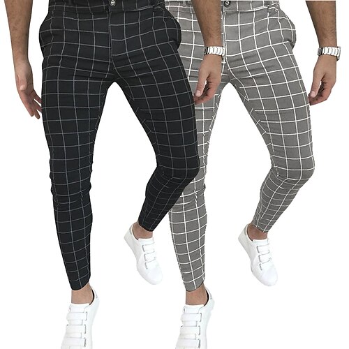 Men's Chinos Slacks Trousers Jogger Pants Plaid Dress Pants Side Pockets Sports Full Length Casual Going out Streetwear Slim Gray Black
Men's Chinos Slacks Trousers Jogger Pants Plaid Dress Pants Side Pockets Sports Full Length Casual Going out Streetwear Slim Gray Black