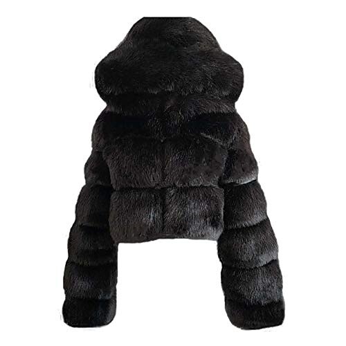 

Women's Fur Coat Faux Fur Coat Hoodie Jacket Wedding Daily Outdoor clothing Fall Winter Short Coat Slim Casual Faux Leather Jacket Long Sleeve Solid Color Fur Light Pink Sapphire Navy