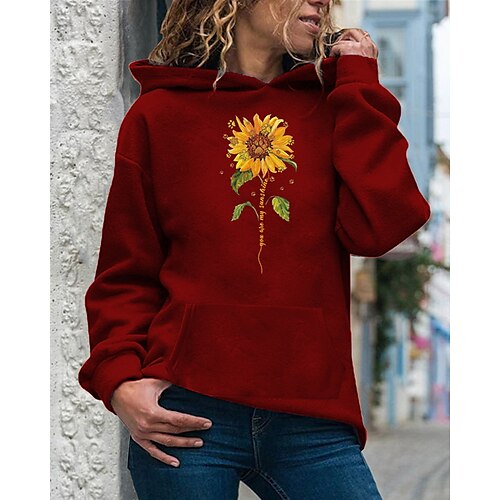 Women's Hoodie Pullover Casual Green White Black Sunflower Loose Fit Daily Hooded Long Sleeve S M L XL XXL 3XL
Women's Hoodie Pullover Casual Green White Black Sunflower Loose Fit Daily Hooded Long Sleeve S M L XL XXL 3XL