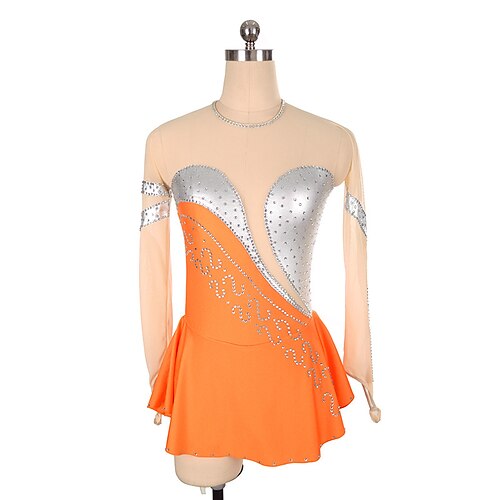 Figure Skating Dress Women's Girls' Ice Skating Dress Outfits Fuchsia Orange Spandex High Elasticity Training Competition Skating Wear Handmade Crystal / Rhinestone Long Sleeve Ice Skating Figure
Figure Skating Dress Women's Girls' Ice Skating Dress Outfits Fuchsia Orange Spandex High Elasticity Training Competition Skating Wear Handmade Crystal / Rhinestone Long Sleeve Ice Skating Figure