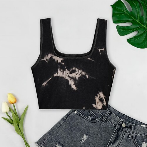 Dame Afgrøde top Tanktop T-shirt Crop-tights Sort og Hvid Mørkegrøn Lilla Batikfarvet Vanlig Afslappet Daglig Basale Y2K Firkantet hals S
Dame Afgrøde top Tanktop T-shirt Crop-tights Sort og Hvid Mørkegrøn Lilla Batikfarvet Vanlig Afslappet Daglig Basale Y2K Firkantet hals S