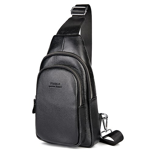 Herre Unisex Slynge Skuldervesker Brystveske Crossbodyvesker Kuskinn utendørs Daglig Ut på byen Glidelås Helfarge Mote Svart
Herre Unisex Slynge Skuldervesker Brystveske Crossbodyvesker Kuskinn utendørs Daglig Ut på byen Glidelås Helfarge Mote Svart