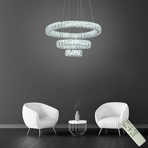 3 Rings Crystal Circle Pendant Lights LED Luxury Chandelier Light Fixtures For Living Room Dining Room 110-120V 220-240V
3 Rings Crystal Circle Pendant Lights LED Luxury Chandelier Light Fixtures For Living Room Dining Room 110-120V 220-240V