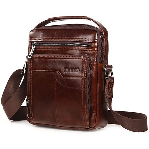 Men's Messenger Bag Shoulder Messenger Bag Crossbody Bag Leather Solid Color Daily Dark Brown Red Brown Black
Men's Messenger Bag Shoulder Messenger Bag Crossbody Bag Leather Solid Color Daily Dark Brown Red Brown Black