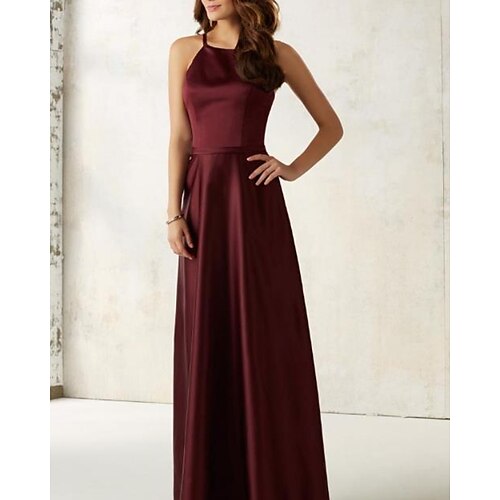 A-linje Brudepikekjole Besmykket Ermeløs Elegant Gulvlengde Elastisk satin med 2022
A-linje Brudepikekjole Besmykket Ermeløs Elegant Gulvlengde Elastisk satin med 2022