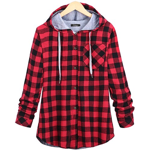 Women's Hoodie Sweatshirt Pullover Button Pocket Green Blue Red Plaid Casual Long Sleeve S M L XL 2XL
Women's Hoodie Sweatshirt Pullover Button Pocket Green Blue Red Plaid Casual Long Sleeve S M L XL 2XL