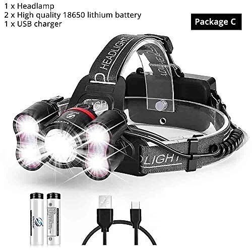 T2 LED Light Headlamps Fishing Light 300 lm LED LED 5 Emitters 4 Mode with USB Cable Portable Professional Camping / Hiking / Caving Everyday Use Cycling / Bike
T2 LED Light Headlamps Fishing Light 300 lm LED LED 5 Emitters 4 Mode with USB Cable Portable Professional Camping / Hiking / Caving Everyday Use Cycling / Bike