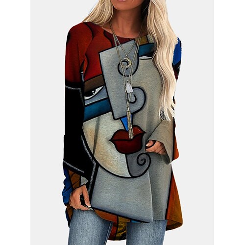 Women's Red Long Sleeve Print Winter Fall Autumn Crew Neck Winter Dress Fall Dress Loose Fit S M L XL XXL 3XL
Women's Red Long Sleeve Print Winter Fall Autumn Crew Neck Winter Dress Fall Dress Loose Fit S M L XL XXL 3XL
