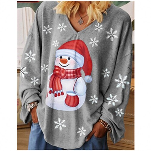 Chemise Chemisier Femme Rouge Bleu Gris Imprimés Photos Imprimer manche longue Noël Vêtement de rue Col V Longue Ample S
Chemise Chemisier Femme Rouge Bleu Gris Imprimés Photos Imprimer manche longue Noël Vêtement de rue Col V Longue Ample S