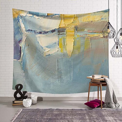 

Wall Tapestry Art Deco Blanket Curtain Picnic Table Cloth Hanging Home Bedroom Living Room Dormitory Decoration Polyester Fiber Novelty Modern Color Oil Painting Simple