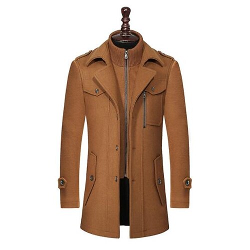 Men's Winter Coat Wool Coat Overcoat Short Coat Work Business Winter Wool Outerwear Clothing Apparel Streetwear Solid Colored Stand Collar Single Breasted
Men's Winter Coat Wool Coat Overcoat Short Coat Work Business Winter Wool Outerwear Clothing Apparel Streetwear Solid Colored Stand Collar Single Breasted
