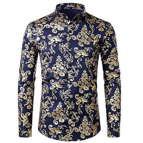 men's luxury shiny golden print design slim fit long sleeve mandarin collar dress shirt zhcl40
men's luxury shiny golden print design slim fit long sleeve mandarin collar dress shirt zhcl40