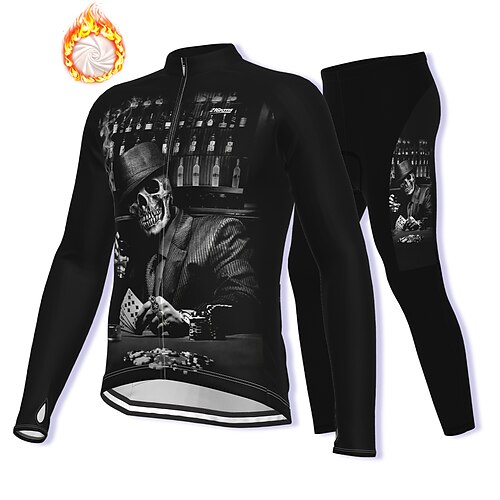 21Grams Men's Cycling Jacket with Pants Long Sleeve Mountain Bike MTB Road Bike Cycling Winter Black Graphic Skull Sugar Skull Bike Jacket Pants / Trousers Clothing Suit Fleece Lining 3D Pad Warm
21Grams Men's Cycling Jacket with Pants Long Sleeve Mountain Bike MTB Road Bike Cycling Winter Black Graphic Skull Sugar Skull Bike Jacket Pants / Trousers Clothing Suit Fleece Lining 3D Pad Warm