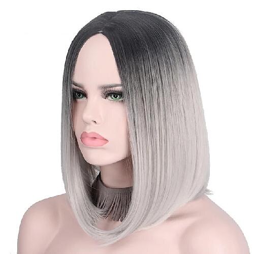 White Wigs for Women Synthetic Wig Straight Middle Part Wig Short Light Brown/ Dark Brown /Silver Grey /Brown / Synthetic Hair 14 Inch
White Wigs for Women Synthetic Wig Straight Middle Part Wig Short Light Brown/ Dark Brown /Silver Grey /Brown / Synthetic Hair 14 Inch