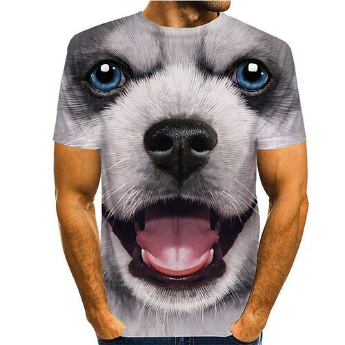 Herre T-shirt Sjove T-shirts Grafisk Dyr 3D Rund hals Grå 3D-udskrivning Afslappet Daglig Kortærmet Trykt mønster Tøj Tegneserie Klassisk
Herre T-shirt Sjove T-shirts Grafisk Dyr 3D Rund hals Grå 3D-udskrivning Afslappet Daglig Kortærmet Trykt mønster Tøj Tegneserie Klassisk