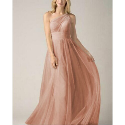 A-Line Bridesmaid Dress One Shoulder Sleeveless Elegant Floor Length Tulle with 2022
A-Line Bridesmaid Dress One Shoulder Sleeveless Elegant Floor Length Tulle with 2022