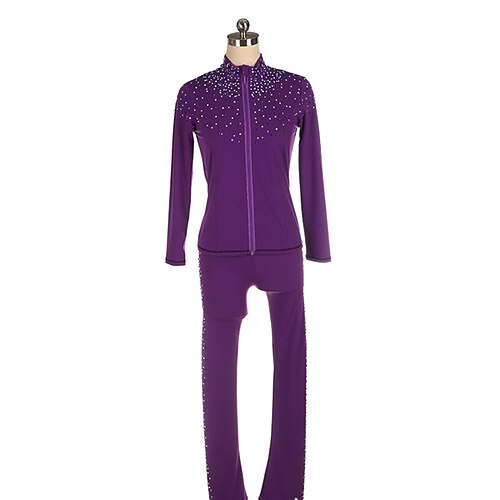 Figure Skating Jacket with Pants Women's Girls' Ice Skating Pants / Trousers Outfits Top Black Purple Patchwork Spandex High Elasticity Training Competition Skating Wear Handmade Crystal / Rhinestone
Figure Skating Jacket with Pants Women's Girls' Ice Skating Pants / Trousers Outfits Top Black Purple Patchwork Spandex High Elasticity Training Competition Skating Wear Handmade Crystal / Rhinestone