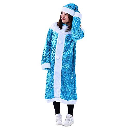 christmas santa claus costume snegurochka funny dress suit xmas cosplay clothes for adult women girls (blue)
christmas santa claus costume snegurochka funny dress suit xmas cosplay clothes for adult women girls (blue)