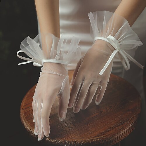 Net Jakkesæt Længde Handske Elegant / minimalistisk stil Med Draperet Bryllup / festhandske
Net Jakkesæt Længde Handske Elegant / minimalistisk stil Med Draperet Bryllup / festhandske