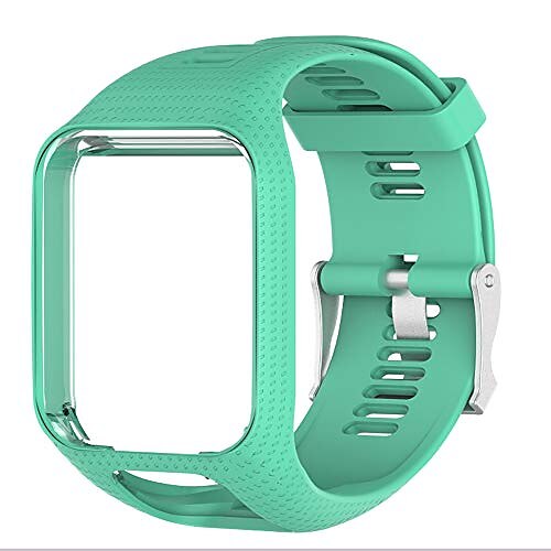 tomtom watch strap, soft silicone replacement strap sport bracelet wristband for tomtom runner 2/runner 3/spark 3/golfer 2/adventurer (teal)
tomtom watch strap, soft silicone replacement strap sport bracelet wristband for tomtom runner 2/runner 3/spark 3/golfer 2/adventurer (teal)