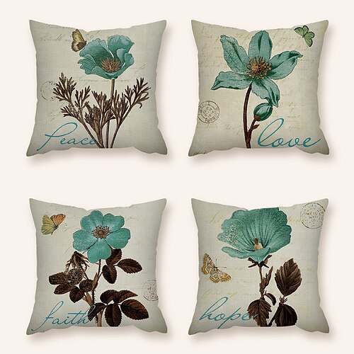 Cushion Cover 4PC Soft Decorative Square Throw Pillow Cover Cushion Case Pillowcase for Sofa Bedroom Superior Quality Machine Washable Faux Linen
Cushion Cover 4PC Soft Decorative Square Throw Pillow Cover Cushion Case Pillowcase for Sofa Bedroom Superior Quality Machine Washable Faux Linen