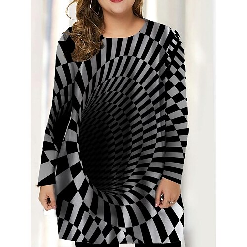Women's Plus Size T Shirt Dress Tee Dress Print Crew Neck Print Long Sleeve Spring & Fall Fall Sexy Short Mini Dress Daily Dress / Loose Fit
Women's Plus Size T Shirt Dress Tee Dress Print Crew Neck Print Long Sleeve Spring & Fall Fall Sexy Short Mini Dress Daily Dress / Loose Fit
