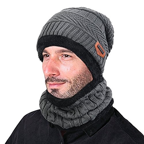 goodbuy winter hat men warm beanie hats knitted hat with scarf de fleece lining (coffee)
goodbuy winter hat men warm beanie hats knitted hat with scarf de fleece lining (coffee)