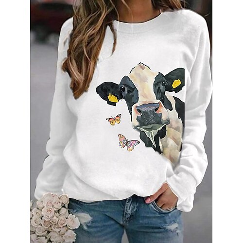 Women's Hoodie Sweatshirt Pullover Basic Casual White Black Pink Graphic Butterfly Cow Daily Round Neck Long Sleeve S M L XL XXL
Women's Hoodie Sweatshirt Pullover Basic Casual White Black Pink Graphic Butterfly Cow Daily Round Neck Long Sleeve S M L XL XXL
