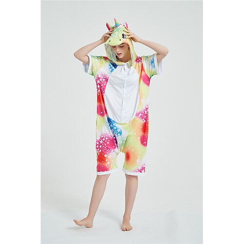 Adults' Kigurumi Pajamas Unicorn Onesie Pajamas Pure Cotton Rainbow Cosplay For Men and Women Animal Sleepwear Cartoon Festival / Holiday Costumes
Adults' Kigurumi Pajamas Unicorn Onesie Pajamas Pure Cotton Rainbow Cosplay For Men and Women Animal Sleepwear Cartoon Festival / Holiday Costumes